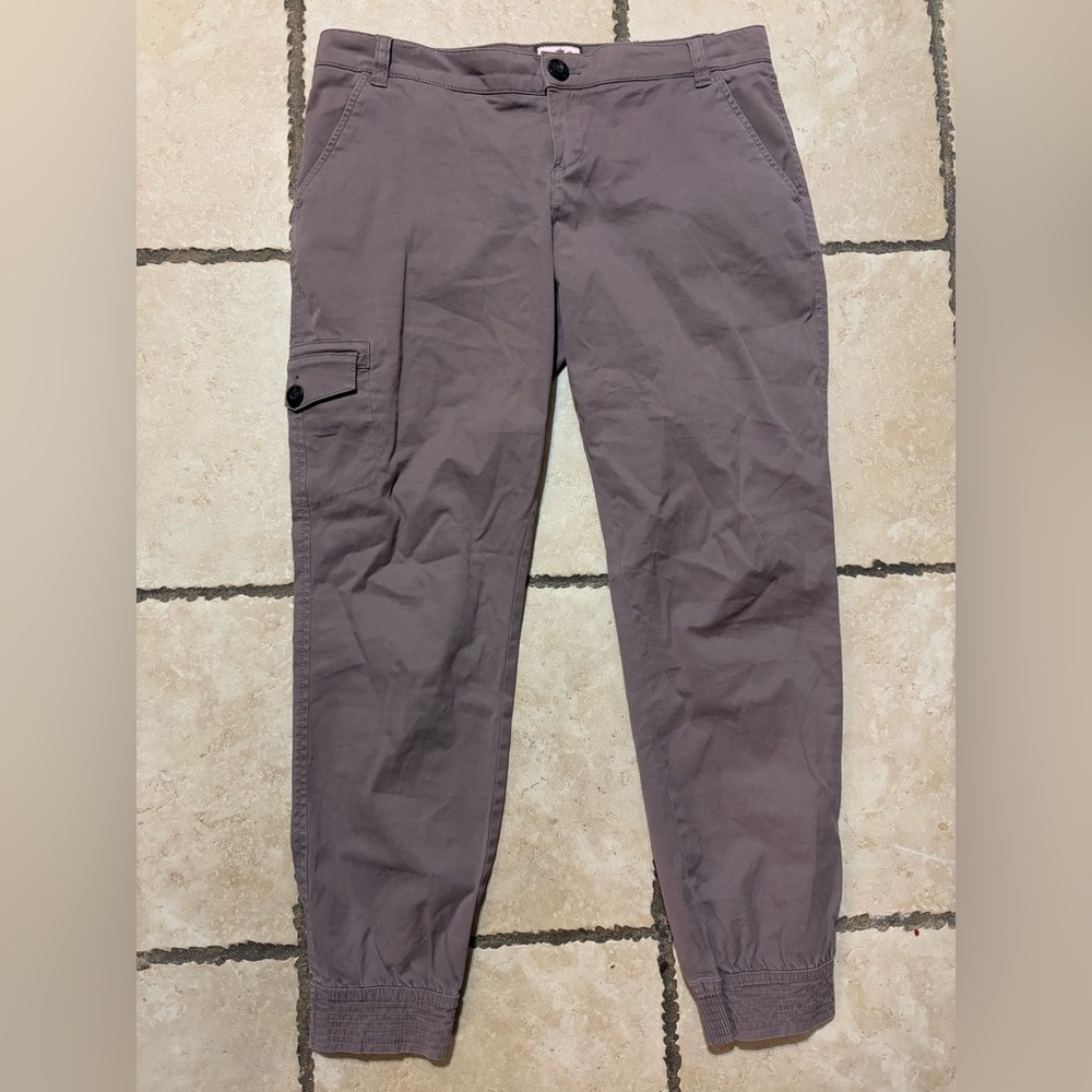 Juicy Couture Cargo Jogger Ankle Pants Womens Size 6 Mocha Brown